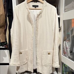 Cream Textured Blazer